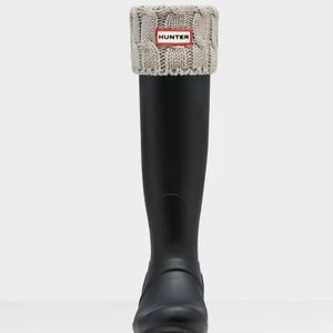 Hunter 6 Stitch Cable Knitted Cuff Short Boot Socks....Large ..NWT